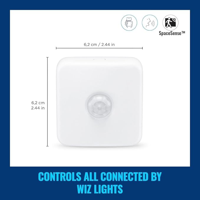 WiZ Connected Indoor Motion Sensor - 1-Pack - Connects to Your Wi-Fi- Works with WiZ Connected Products - Batteries Included
