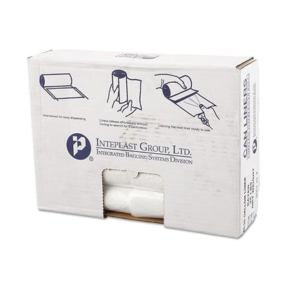 Inteplast 20-30 Gal Trash Can Liners - 8 Mic Thickness, Natural Color - 500 Bags