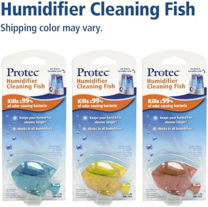 Protec Humidifier Cleaning Fish, Tank Cleaner, Fights Slime & Odor, Lasts 30 Days, 1 Count, Color May Vary