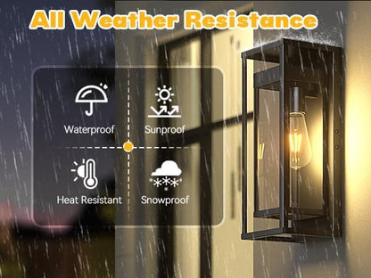15in Outdoor Wall Light Fixture Exterior Porch Lights for House