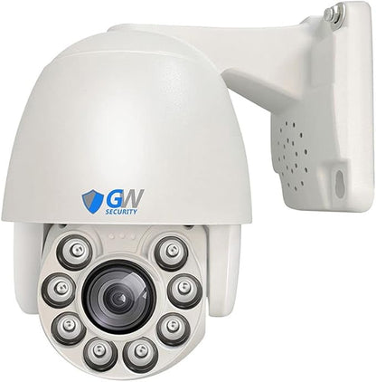 GW Security 8MP Pan Tilt Zoom 2-Way Audio IP PoE 5X Optical Zoom 4K 3840 x 2160p Starlight Outdoor Indoor Waterproof Security High Speed Dome PTZ Camera with 260ft IR Night Vision (GW801PTZ)