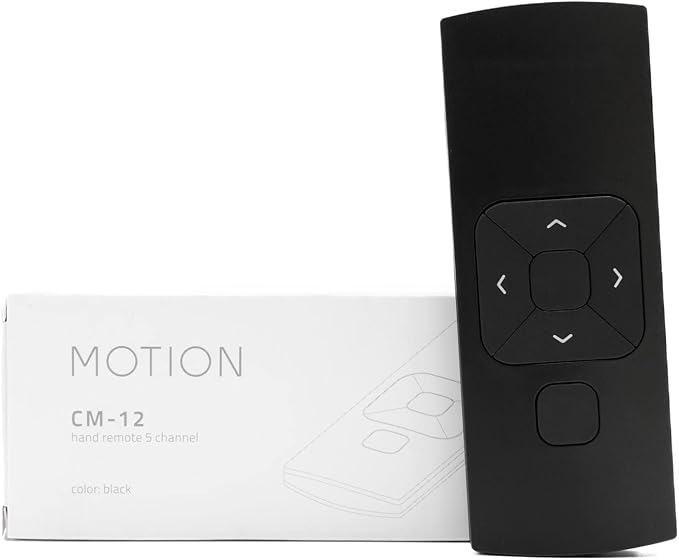 Coulisse MotionBlinds Remote Control 5 Channel to Control Roller Shade Motors - Smart Home Automation– Black (CM-12-BK)