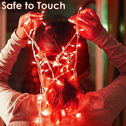 200 LED Connectable String Lights, 66FT Christmas Lights Outdoor Indoor