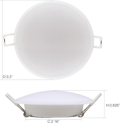 3Inch LED RV Interior Light Recessed Mount - 6 Packs, 12V RV Puck Light, 6000K Day Light, for RV Camper Trailer Motorhome Boat