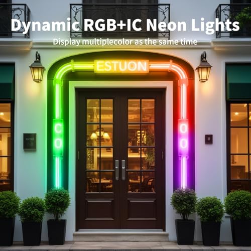 iNextStation 6.56FT Smart IC LED Strip Lights 5V USB RGB Neon Rope Lights