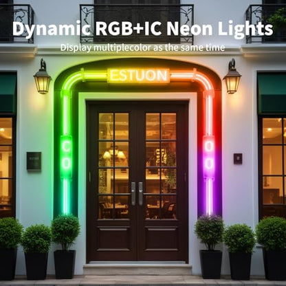 iNextStation 6.56FT Smart IC LED Strip Lights 5V USB RGB Neon Rope Lights
