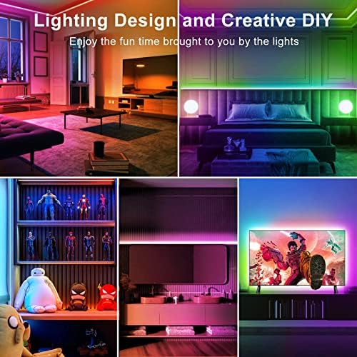 TJOY LED Lights for Bedroom 100ft, RGB Color Changing Led Strip Lighting