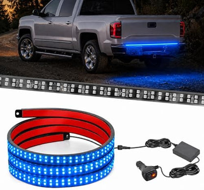 Nilight 60 Inch 360 LED Tailgate Strobe Light Strip Blue