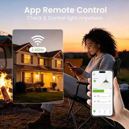GHome Smart Dual Dimmer Light Switch, 2 in 1 Single Pole Smart Dimmer Switch Works with Alexa & Google Home, WiFi 2.4Ghz, Stepless Dimming, Voice Control, Remote Control, Schedule & Timer, FCC Listed