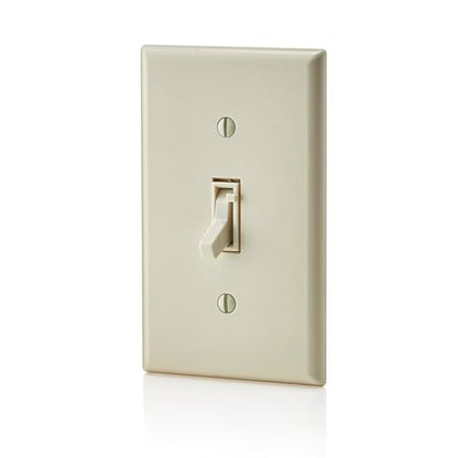 Leviton Toggle Slide Dimmer Switch for Magnetic Low Voltage, LED, Halogen and Incandescent Bulbs, TSM10-1LT, Light Almond