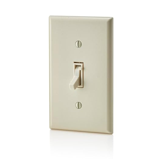 Leviton Toggle Slide Dimmer Switch for Magnetic Low Voltage, LED, Halogen and Incandescent Bulbs, TSM10-1LT, Light Almond