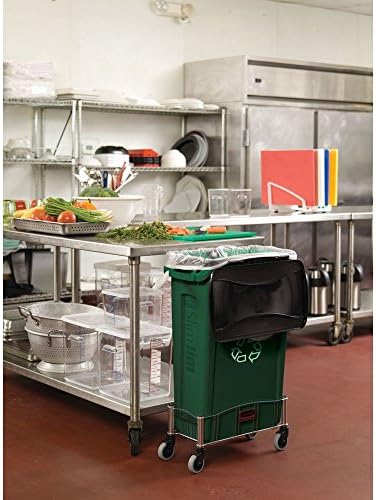 Rubbermaid Commercial Products Slim Jim Trash/Garbage Can with Venting Channels, 16-Gallon, Brown, for Kitchen/Office/Workspace