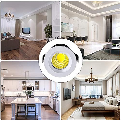 5Pack 1 inch Recessed LED Lights, 3W Mini Recessed LED Lights AC110V