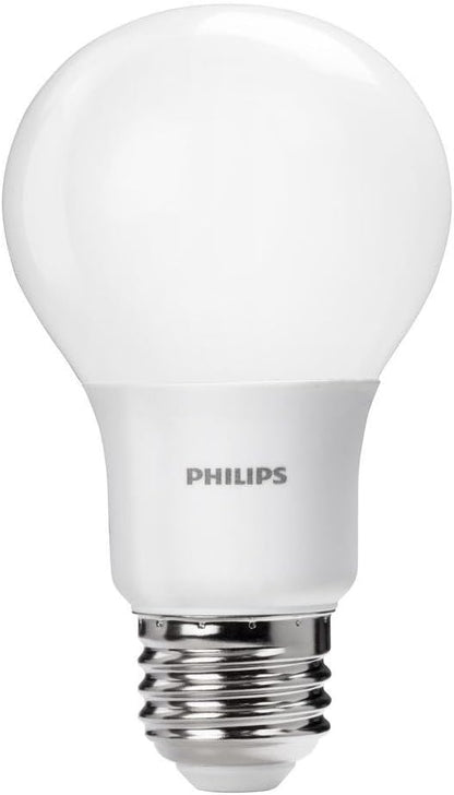 Philips LED Non-Dimmable A19 Frosted Light Bulb: 800-Lumen, 2700-Kelvin, 8.5-Watt (60-Watt Equivalent), E26 Base, Soft White, 2-Pack