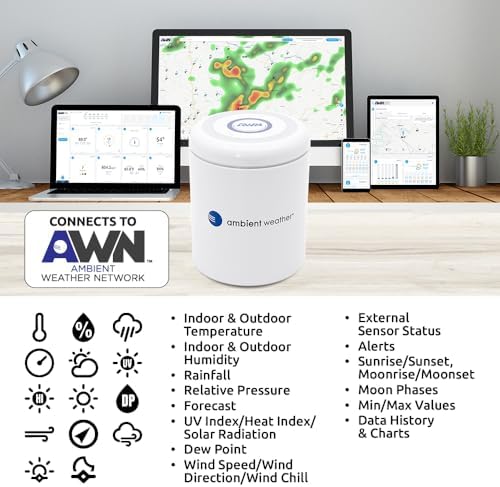 Ambient Weather WS-1553-IP Smart Wireless Weather Station with Remote Monitoring and Alerts