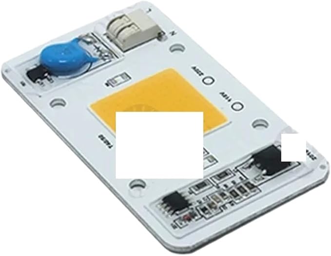 LED 50W COB Chip Bulbs AC 110V 220V Integrated Smart IC Driver Cool White Warm White Red Green Blue Yellow Full Spectrum(White Full Spectrum,50W AC110V)