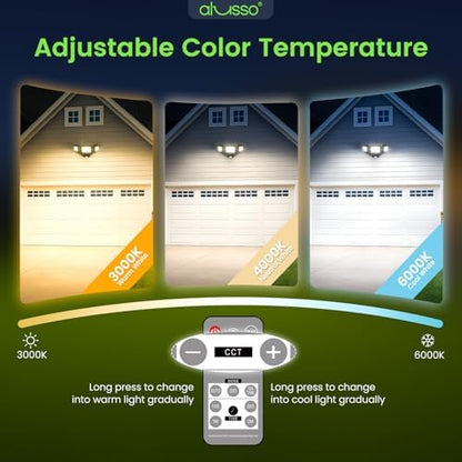 ALUSSO Motion Sensor Outdoor Lights with Remote 40W 4000LM Flood Light 120V