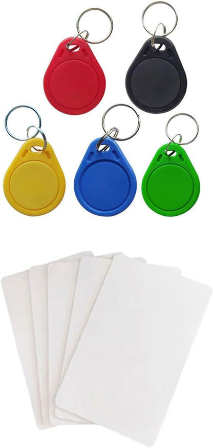 RFID Handheld 125khz Copier RFID Smart ID Card Duplicator Used for T5577 +5pcs T5577 NO.3 Keychains +5 T5577 Cards