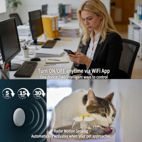 NineLeaf Wireless 260FT Motion Sensor WiFi Outlet Remote Smart Switch | App Control, Adjustable Sensing Mode, WiFi Auto Control Lights Fan Appliances, No Wiring,Garage,2Sensors 2Plugs