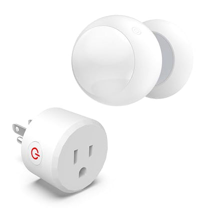 Wireless Motion Sensor Light Switch with Built-in Timer Settings, PIR Motion Sensor Plug Outlet with 3 Adjustable Ranges, Auto On/Off, Ideal for Garage & Storage Room, Compatible with All Light Bulbs