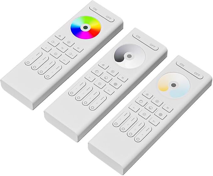 RC01RF Wireless 2.4G RF 4 Zone Single Color Wall Mounted & Mobile Smart Remote Powered by 2XAAA Batteries 3V Work with C01W C01Z C01RF Controller