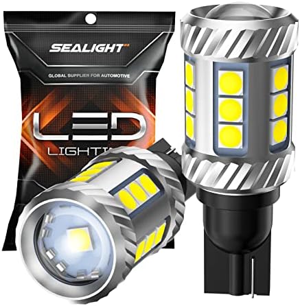 SEALIGHT 921 LED Bulb Reverse Light, W16W 912 906 T15 Backup Light 1000% Brighter Super Bright 921 Bulbs with Projector for Reverse Light Bulb 6000K White, Pack of 2