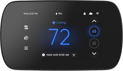 Smart Thermostats for Home, WiFi Thermostats 4.3 Inches Touch Screen Compatible with Alexa and Google Assistant, 7day x 8period Programmable Control Programmable, C-Wire Required