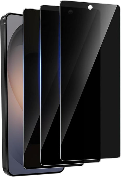 3 Pack Privacy Screen Protector for Samsung Galaxy S26 Ultra Tempered Ultra-Thin Glass with 9H, Anti Scratch, Bubble Free [Support Fingerprint Unlock] Black