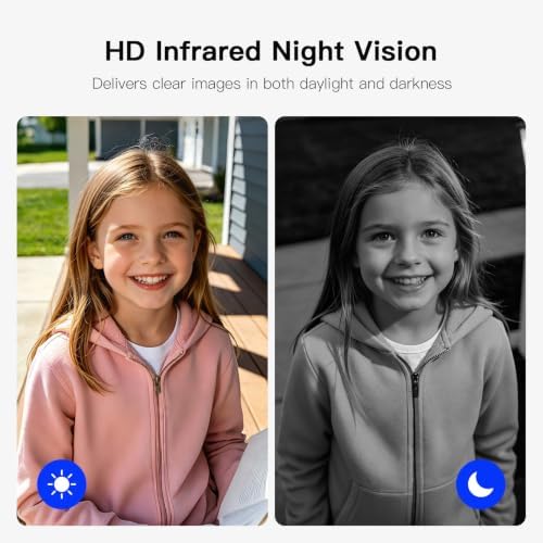Video Doorbell Camera with Monitor Wireless, Smart Video Door Phone Intercom with 5" Screen, WiFi 1080P, Two-Way Audio, Motion Detection, No Subscription, APP Control