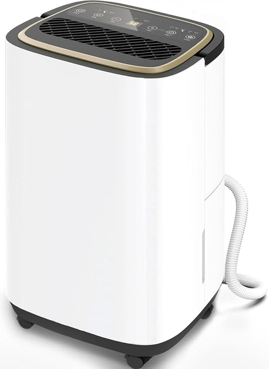 3000 Sq.Ft Dehumidifier for Basement with Drain Hose, 30 Pint Large Best Compressor Dehumidifiers for Home or Garage, Smart Humidity Control, 24H Timer & Child Lock, Ideal for Large Rooms, Garage