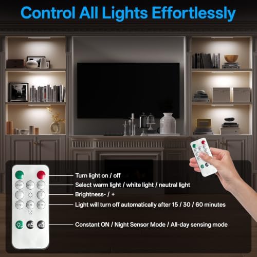 Under Cabinet Lighting Wireless,Motion Sensor Light Indoor (2 Pack)