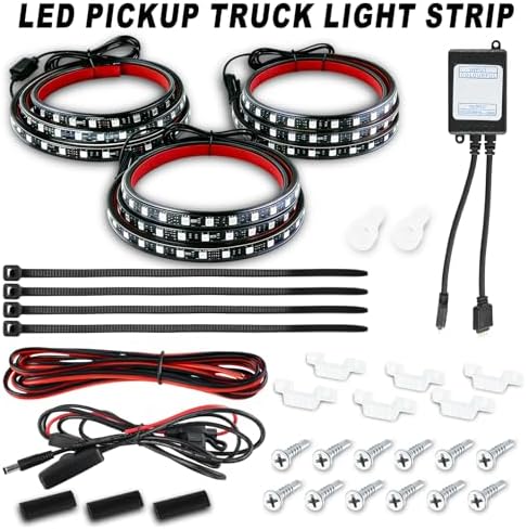 Mupera 60 Inch 270 LED RGB Truck Bed Light Strip Kit for Pickup SUV RV