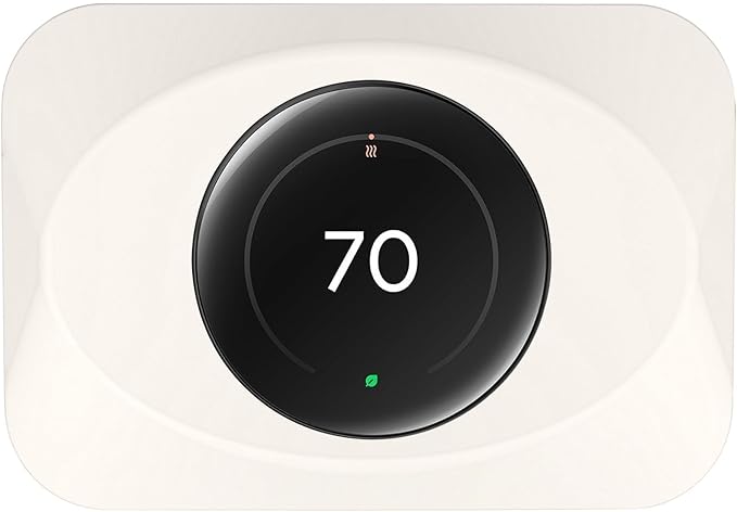 Wall Plate Cover Compatible with Google Nest Learning Thermostat (4th Gen), Practical Trim Kit for Nest Learning Thermostat 4, Snap fit Design, Snap fit Design (Biege, 1 Pack)