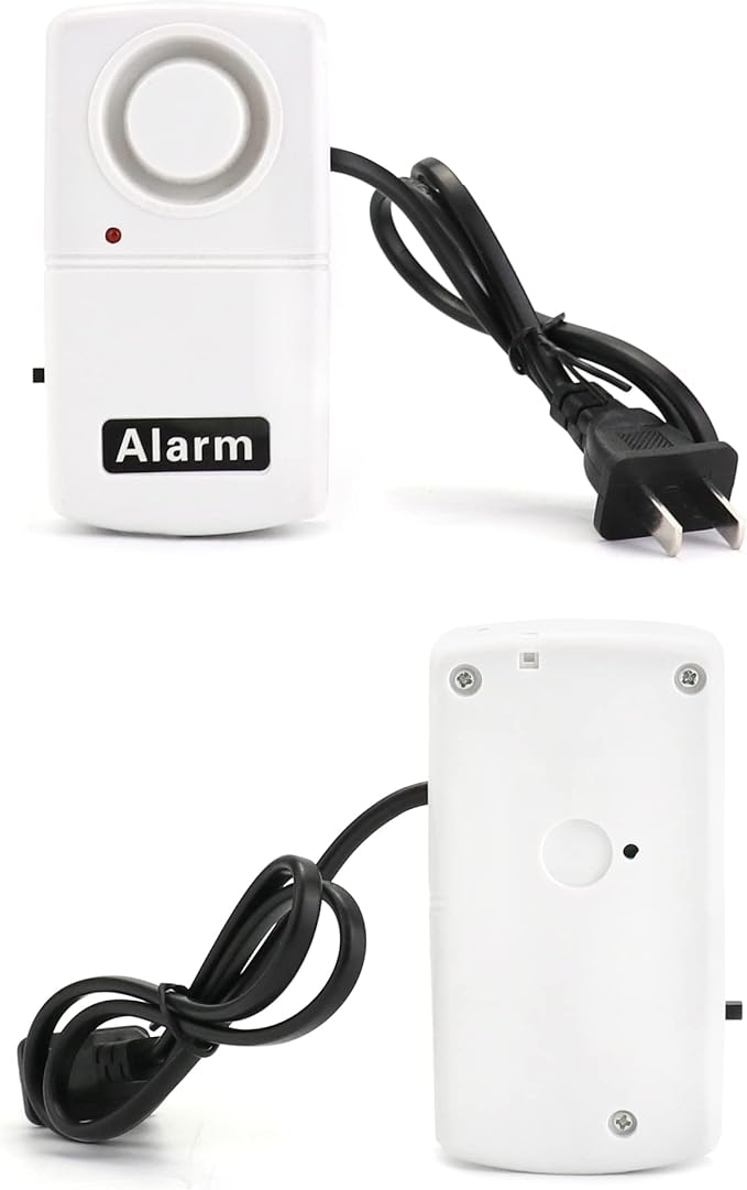 QWORK Power Failure Alarm, 4 Pack Automatic Power Cut Failure Outage Alarm 120db LED Indicator Smart Warning Siren Power by 9V Battery (NOT Included), Plug 220V