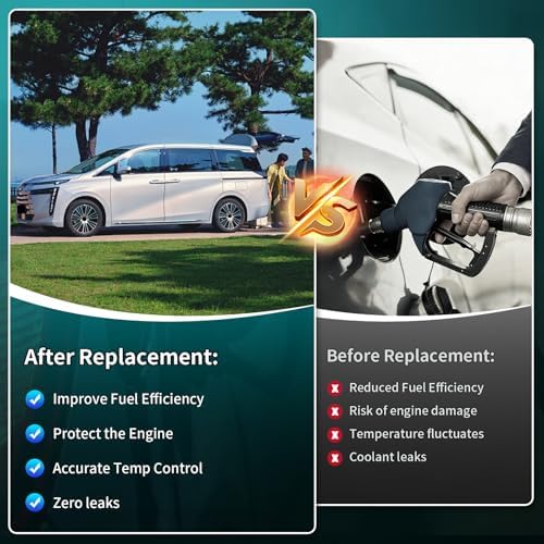Upgraded Aluminium Engine Coolant Thermostat Housing Assembly Fits for Jeep Cherokee Compass Renegade Chrysler 200 Dodge Dart Ram ProMaster 2.4L 2013-2022 - Replaces 5047263AB, 5047772AB