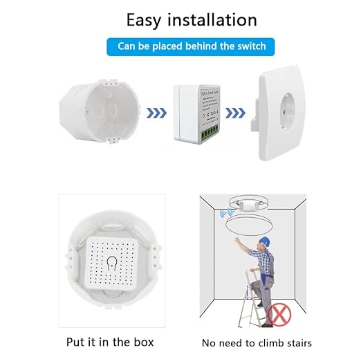 Ewelink 16A Zigbee Mini Smart Wireless Light Switch Controller Module with Timer&Schedule for Home Automation DIY,Compatible with Alexa Echo, SmartThings, ZigBee 3.0 Hub Required,2 Pack