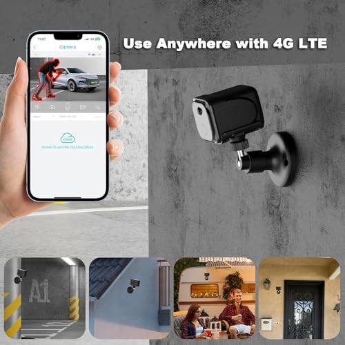 4G LTE Cellular Mini Security Camera, No Wi-Fi Magnetic Small Cam 2K Video