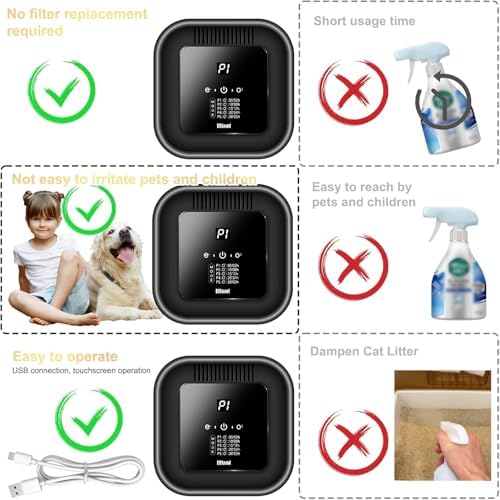 Cat Litter Deodorizer and Ozone Odor Eliminator with USB