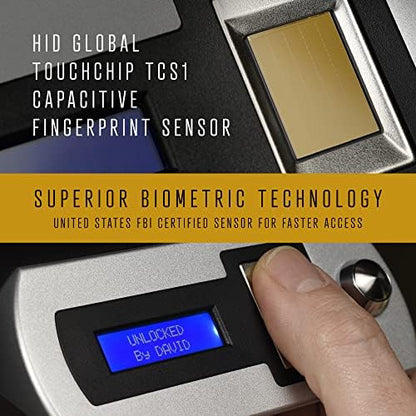 Verifi Smart Safe S6800 Biometric Rifle Safe with FBI Certified Fingerprint Sensor & Adjustable Storage, Black