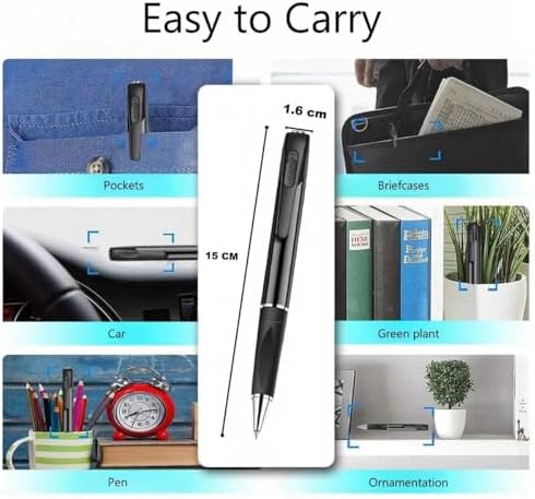 1080P WiFi Camera Pen, 32GB Card Included Portable Hidden Cam