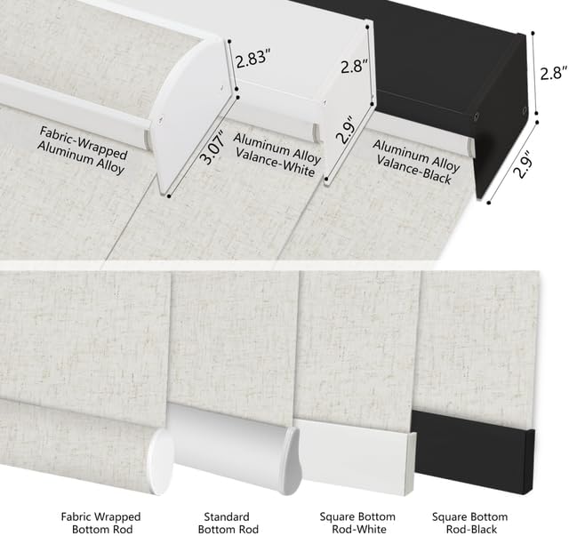 Aprilsmart Motorized Blinds with Remote,Compatible with Apple HomeKit Alexa Google Home- Voice and app Control,Motorized Roller Shades 100% Blackout Custom Size((Linen Stone-01)