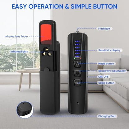 AI Hidden Camera Detector,4‑Mode Anti‑Spy Bug Finder & GPS Tracker Detector