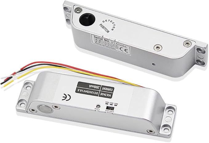 Electric Drop Bolt Lock DC 12V Fail Safe NC Mode Electronic Door Lock for Access Control Security System with Time Delay