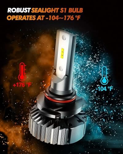 SEALIGHT 9005 9006 Bulbs 160000LM Fog light, 3 min Plug and Play, 1:1 Size, Pack of 4