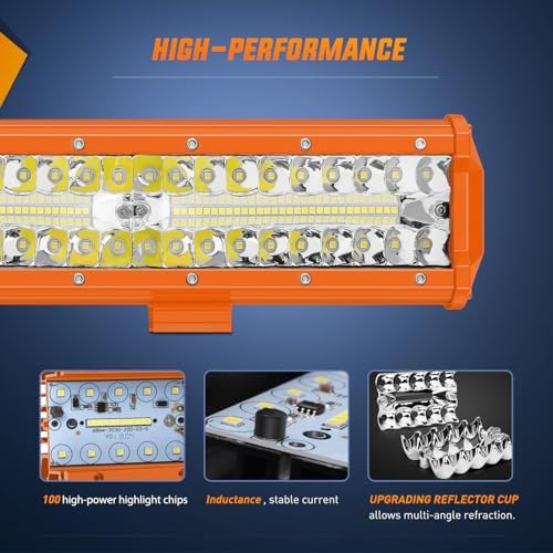 Nilight LED Light Bar 12Inch 300W Flood Spot Combo Triple Row Driving Lamp