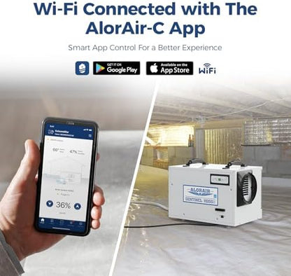 ALORAIR Smart Wi-Fi 120 Pints Energy Star Crawlspace Dehumidifier