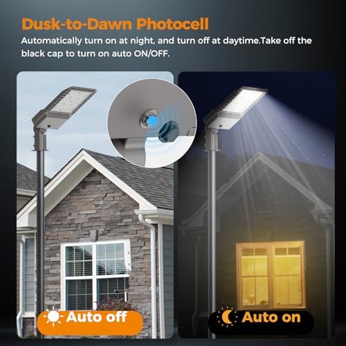 AIKVSXER 180W LED Parking Lot Light 45000LM Outdoor Street Lights 9 Pack