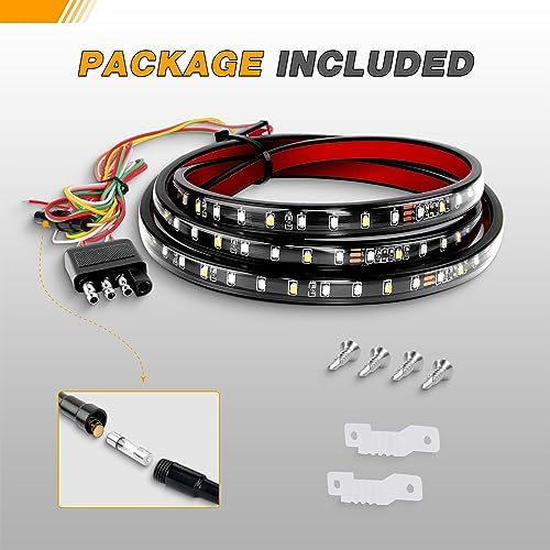 GOOACC 48"/49" Truck Tailgate Light Strip 90 LED Single Row Light