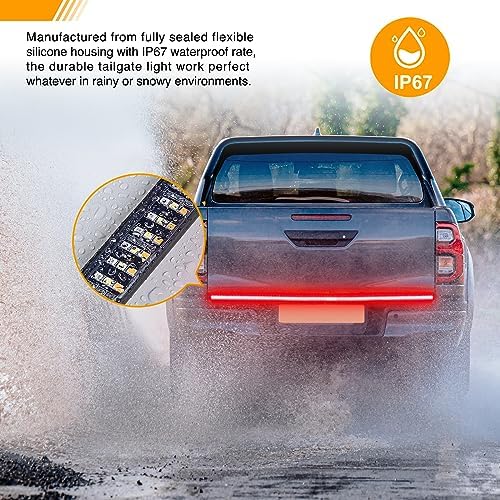 GOOACC Truck Tailgate Light Bar 48" Triple Row 360 LED Strip