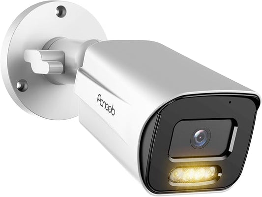 5MP IP Bullet PoE Camera with Smart Dual Lights Full Color Night Vision, Wired HD Video Surveillance Security Camera Outdoor, 2-Way Audio Talk, IP67 Waterproof, AI Human Detection, PB65-5MDL